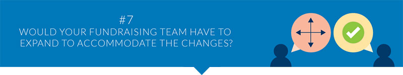 Would your fundraising team have to expand to accommodate the changes?