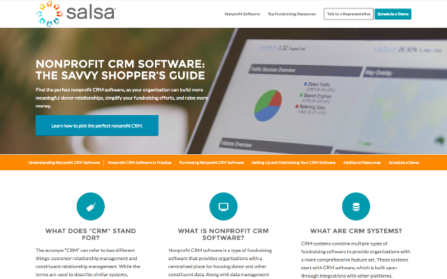 Salsa provides nonprofits with software that can help them keep up with fundraising trends.