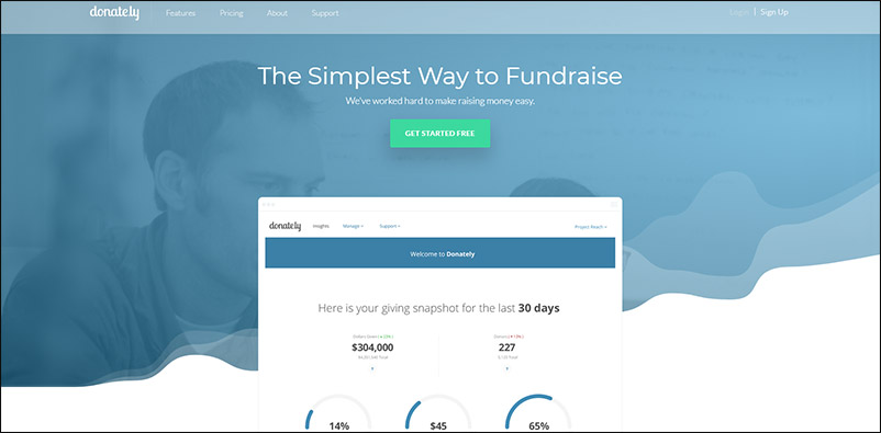 Donately's peer-to-peer fundraising platform is easy to use and share.