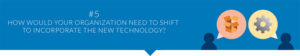 How would your organization need to shift to incorporate the new technology?