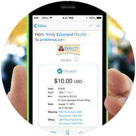 Placing a recurring gift option on your online tithing forms enables congregants to set up future gifts in one simple click.