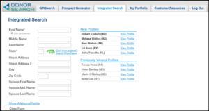 Get full donor profiles through DonorSearch's donor prospect research software.