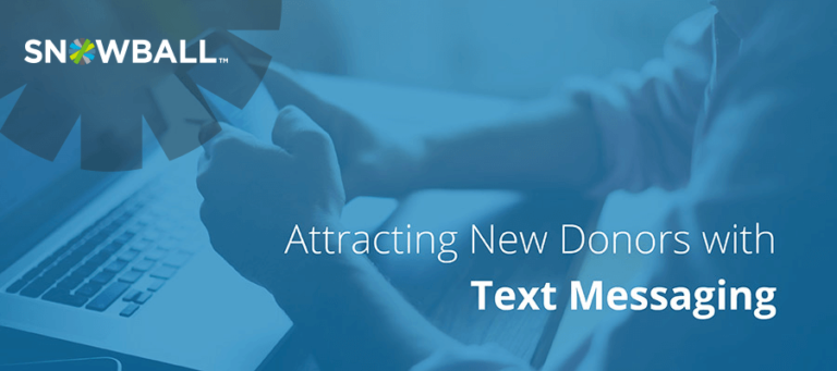 Use texting in donor acquisition