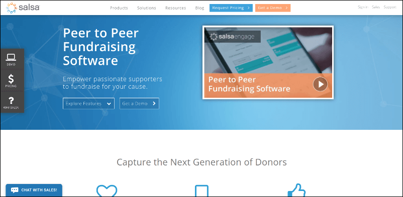 Use Salsa's peer-to-peer fundraising platform to manage your upcoming campaign.