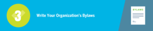 Write the bylaws of your startup nonprofit organization early on.