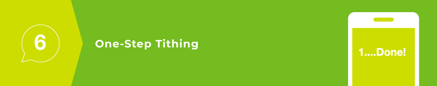 Single step tithing is important for church online giving.