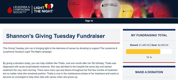 Take a look at this example from LLS for more Giving Tuesday ideas.