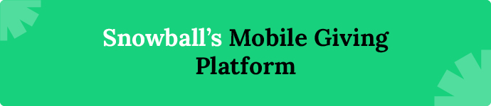 All about Snowball's mobile giving platform
