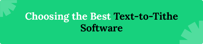 Choosing the best text to tithe software