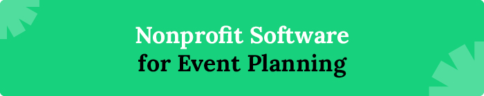 Nonprofit software for event planning
