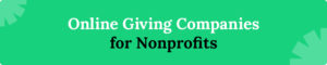 Online Giving Companies for nonprofits