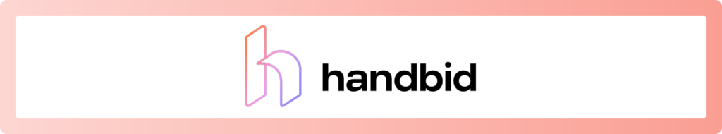 The logo for Handbid, a platform that manages virtual events for nonprofits
