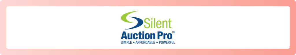 The logo for Silent Auction Pro, which is auction software that offers tools for numerous users.