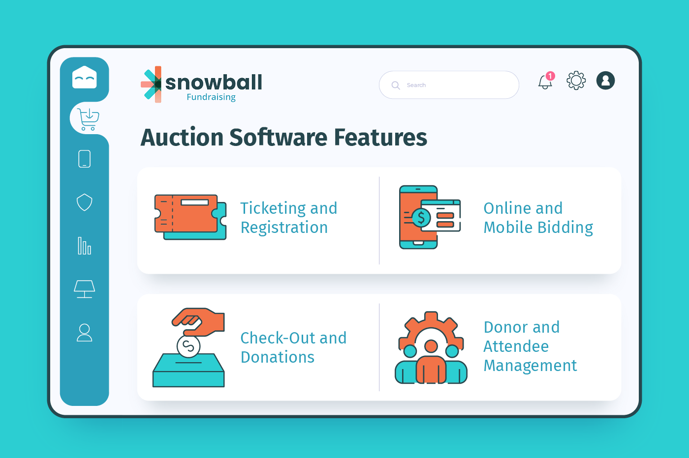 A list of auction software features to look for when shopping for the right platform (as explained below)