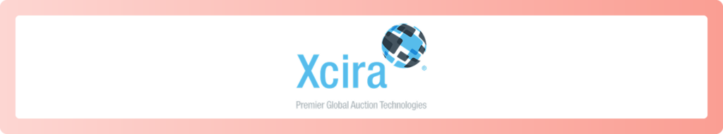 The logo for Xcira, which offers easy-to-use auction software.